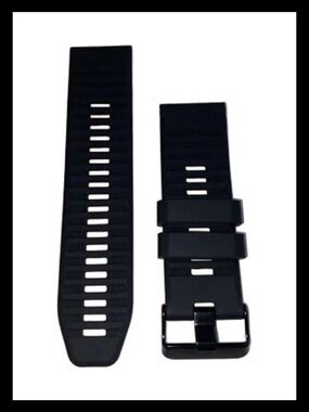 Watch Band 25mm Black Red Rubber Replacement 4 Nixon 51-30 Strap Garmin Silicone